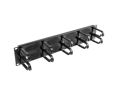 Lanberg Organiser Cables AK-1204-B 19\1 Panel Brushing 5 Stands Plastic Type B 2U Black — image 1