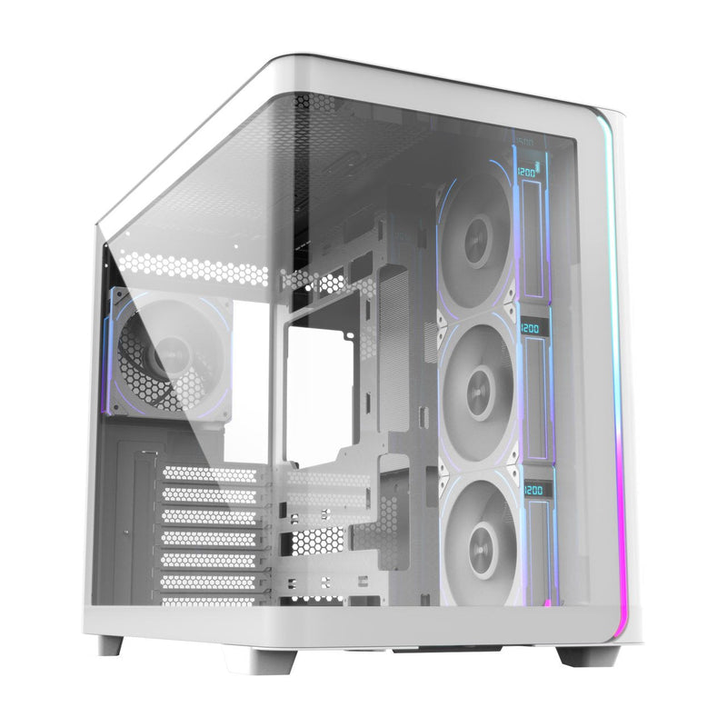 Fsp M580 Plus, Box Tower White Glass Tempered POC0000249