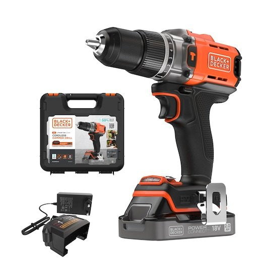Drill Impacto Wireless Negro&decker 18V 2AH. Kof BCD383D1XK