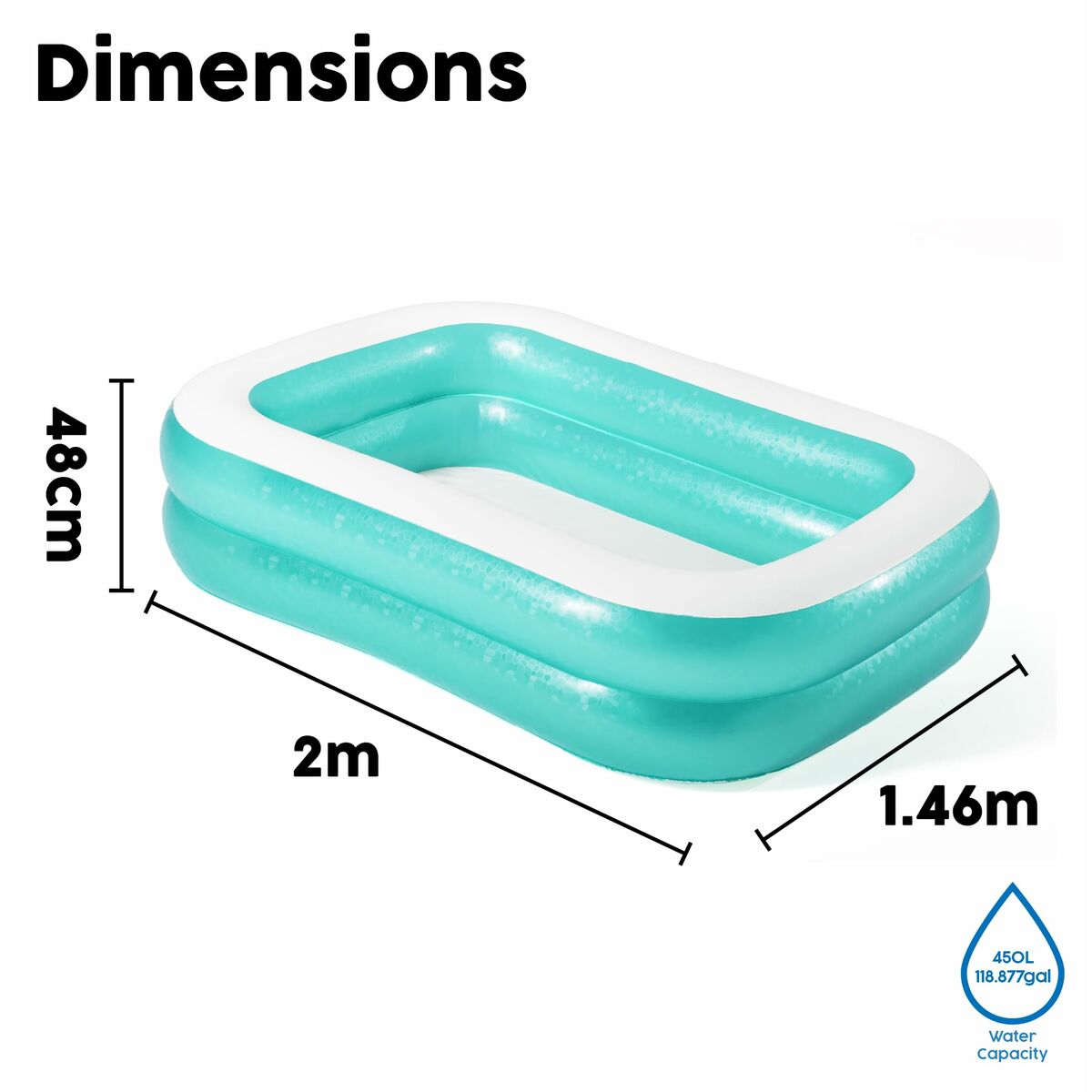 Bestway Inflatable Paddling Pool For Children Bestway Multicolour 201 X 150 X 51 Cm