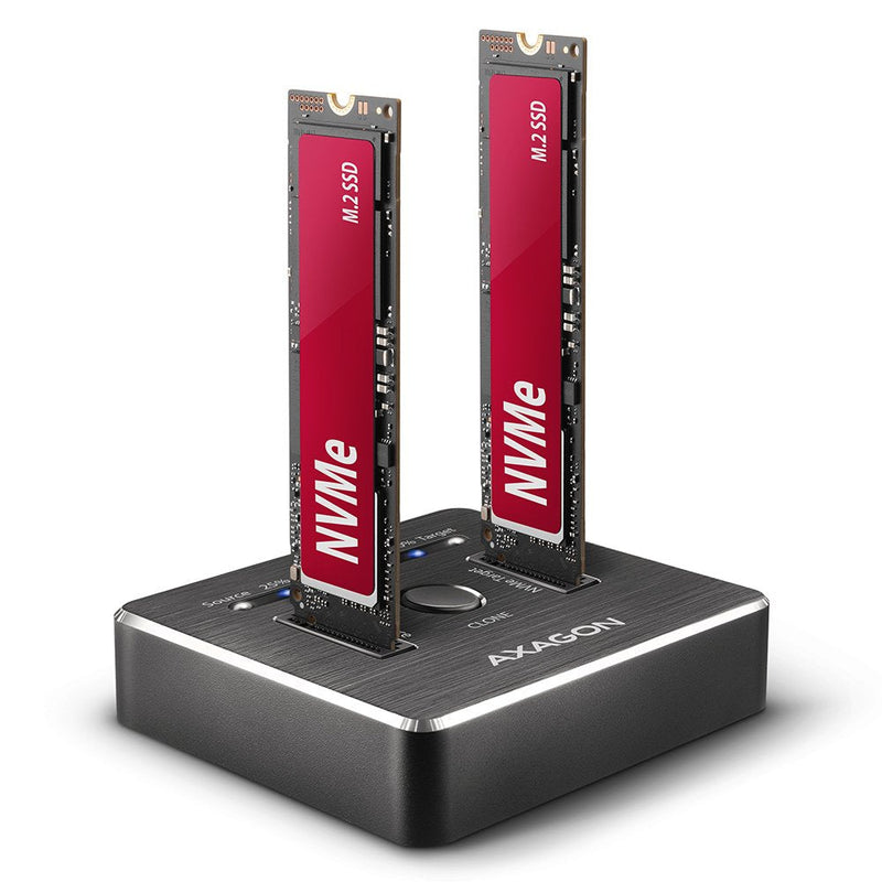 Axagon ADSA-M2C NVMe Clone Dual SSD Dock Station
