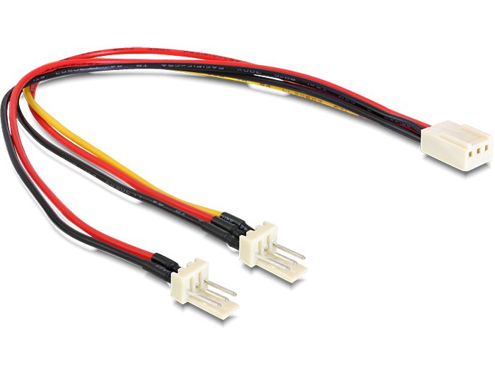 Delock Cable Molex 3 Pin a X2 Molex 3 Pin H/M (fan) 22CM 89343