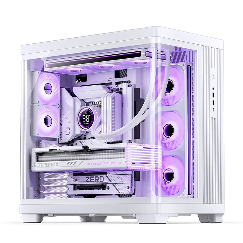 Jonsbo PC Case TK-4 Midi-tower, Atx, Tempered Glass - White