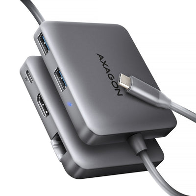 HMC-5HL Multipuerto Hub USB 5IN1, 5Gbps, 2x Usb-a, HDMI 4K/60HZ, Glan, Pd 100W, 15CM USB-C Cable — image 1
