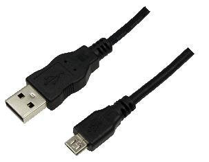 Logilink USB Cable 2.0A Micro USB 0.60M Black CU0057 — image 1