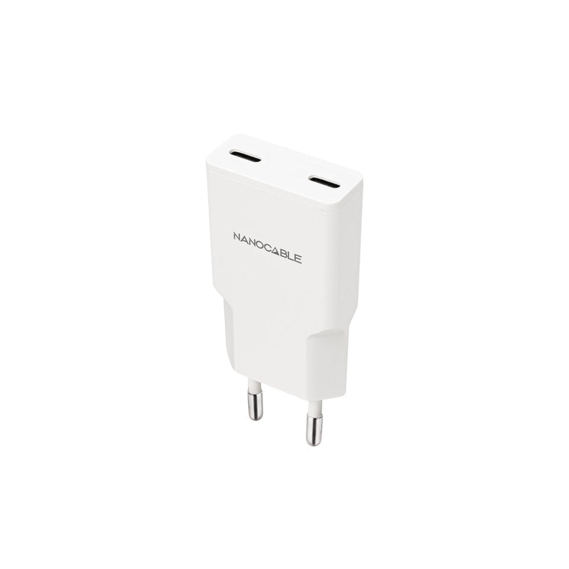 Nanocable Wall Charger 10.10.2026 2x USB Type-c 25W White