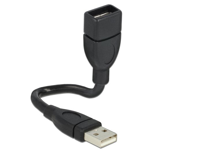 Delock USB Cable 2.0M/H (alargo) 0.15M Shapecable Negroâ 83497