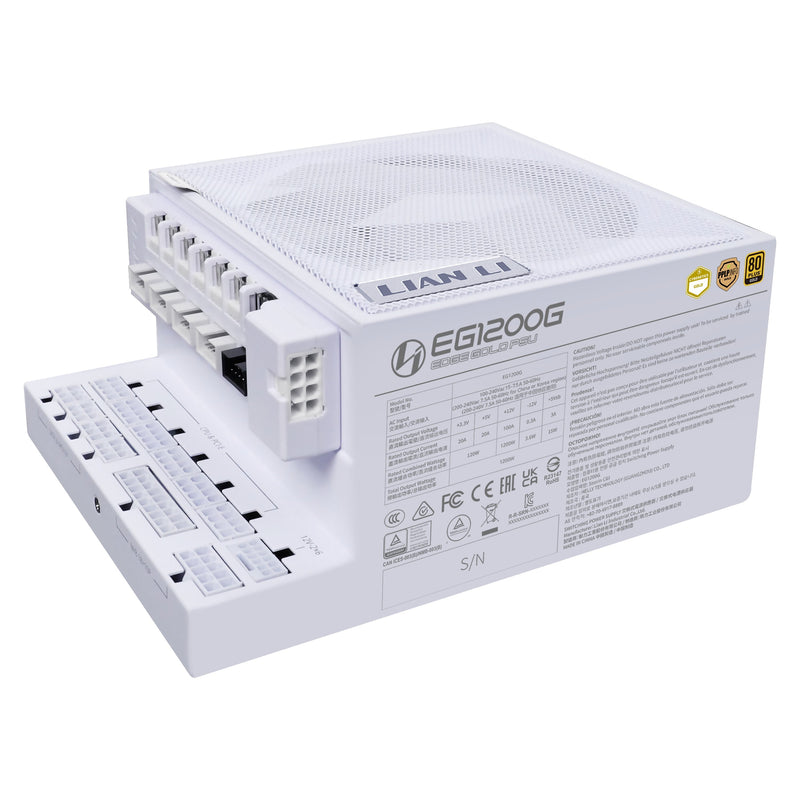 Lian Li Power Supply ATX Edge Gold 1200W White + Hu