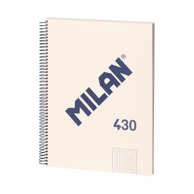 Milan Notebook Espiral Formato A4 Cuadricula 5X5MM - 80 Hojas 95 Gr/M2 - Microperforado, 4 Taladros - Colour B