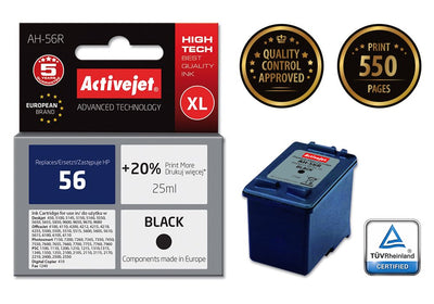 Activejet Ink Ah-56R (reemplazo HP 56 C6656A - Premium - 25ML - Black — image 1