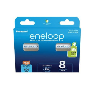 Panasonic Battery Rechargeable Nimh, Micro, Aaa, HR03, 1,2V/800MAH Pack 8 Units — image 1