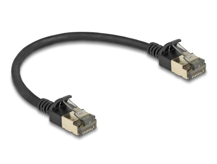 Delock 80337 RJ45 Network Cable CAT.8.1 F/FTP Slim Pro 0,25M Black