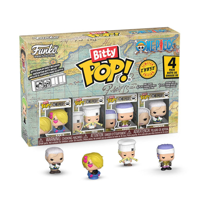 Blíster 4 Figuras Bitty Pop One Pieza Sanji