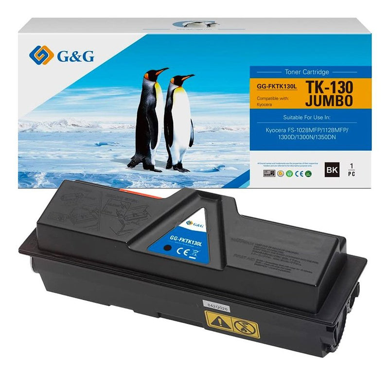 G&g XXL Toner Compatible With Kyocera TK-130