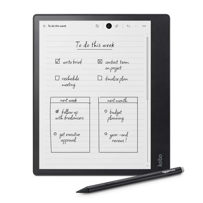 Kobo Rakuten Elipsa 2E Lectore E-book Screen Touchscreen 32GB Wi-Fi Black