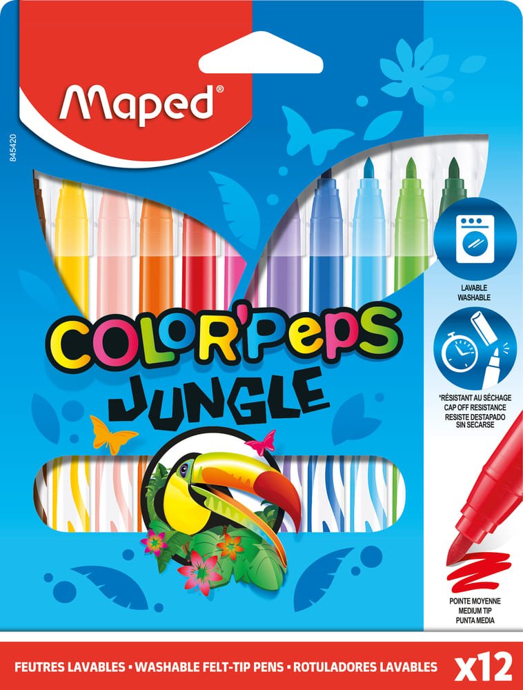 Maped Markers Color'peps Jungle 2.0 Case 12 C/Surtidos