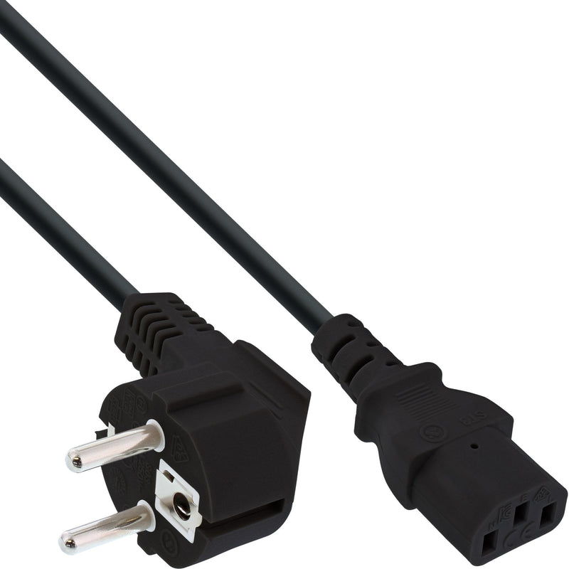 Inline Cable Power Type F Acodado a Connector IEC 1,5M