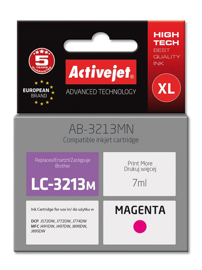 Activejet Ink AB-3213MN Printers Brother, Spare Part Brother LC3213M Supreme 7ML Magenta — image 1