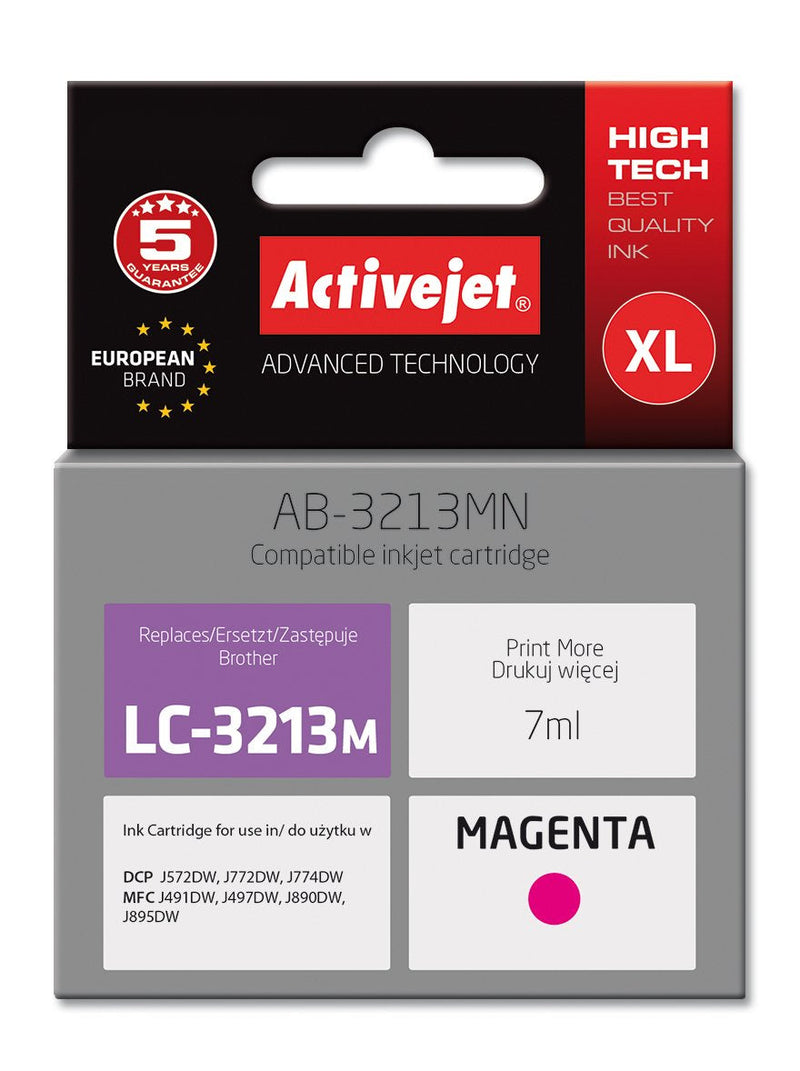 Activejet Ink AB-3213MN Printers Brother, Spare Part Brother LC3213M Supreme 7ML Magenta