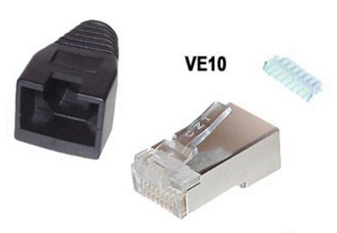 Shiverpeaks BS72057-S-10 Connector RJ-45 Black Metallic