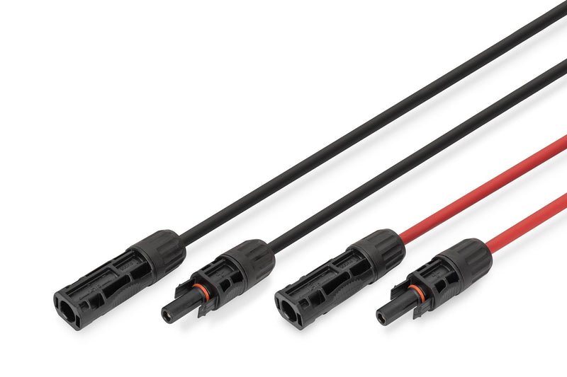 Digitus Alargador Cable Solar Ø 4MM² Pv 1.500 Voltios 2X 3 Metres - 1X Red 1X Black Plug / Socket MC4 DK-SCEC6