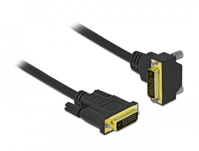 Delock DVI Cable 24 + 1 Connector Male a 24 + 1 Connector Male Angulado 5M — image 1
