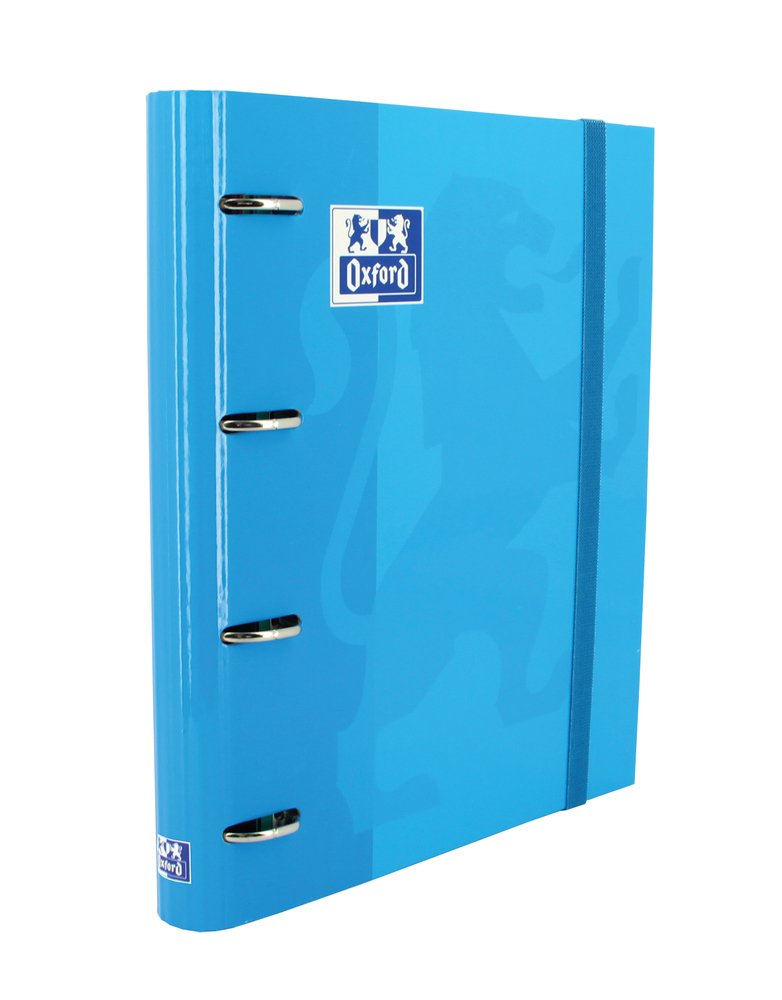 Oxford Folder 4 Anillas Classic Europeanbinder C/ Spare Part 100H 5X5 A4 + Turquesa