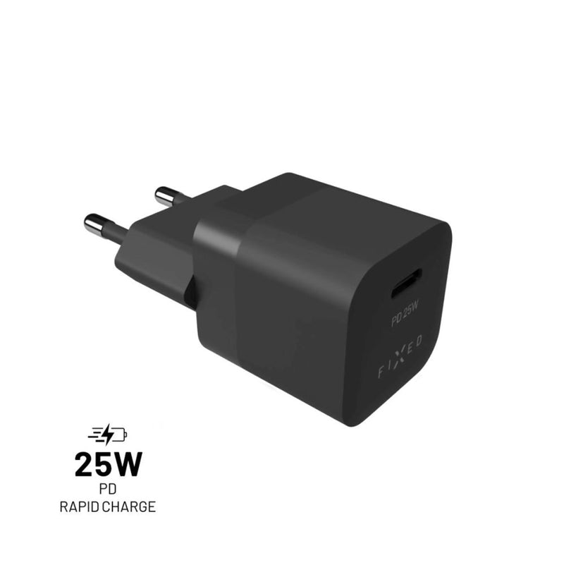 Travel Charger Fixed Mini USB-C 25W, Black