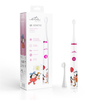 Eta Sonetic Kids Maxipes Child Brush Dental Sónico Pink White — image 1