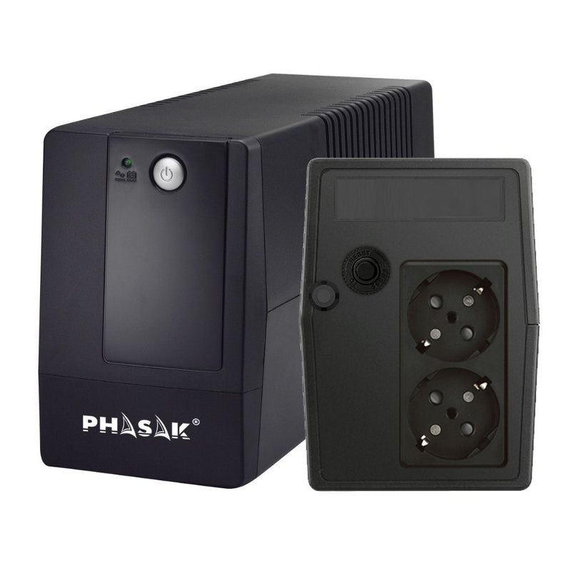 Phasak UPS Line Interactive Basic Interactive 600VA 600VA-360W 2 Salidas Formato Tower