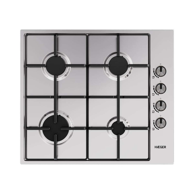Haeger PG-4GI.008A Hobs Steel Inoxidable Integrado 60CM Encimera Gas 4 Zona(s)