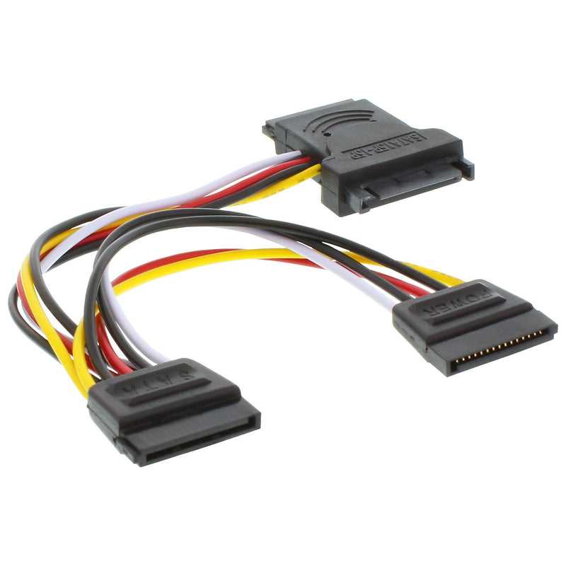 Inline Cable Power SATA Internal SATA Male a Female a 2X SATA M 0,15M