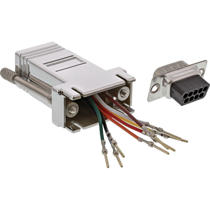 Inline Adapter 9 Pines Sub-d Male a RJ45 Female Metal