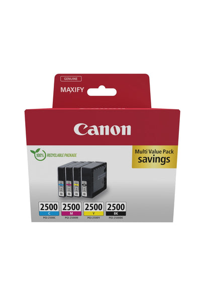 Canon Ink Multipack Black / Cyan / Magenta / Yellow PGI-2500 Multi 9290B006 3100 Copias — image 1