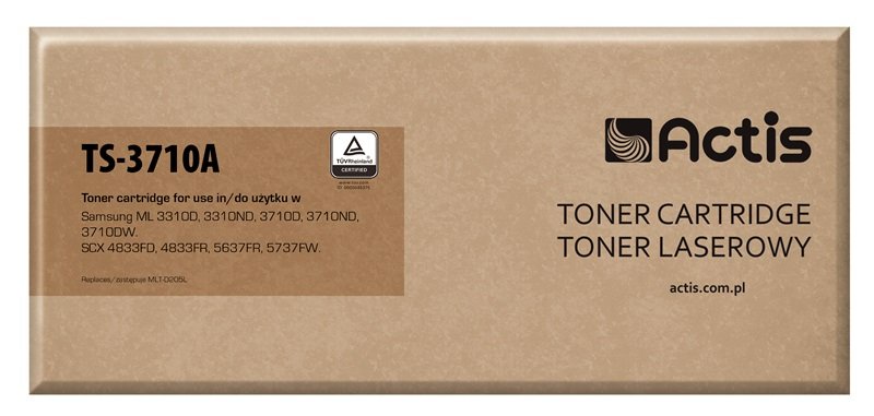 Actis Toner Printer TS-3710A Samsung, Spare Part Samsung MLT-D205L Standard 5000 Páginas Black