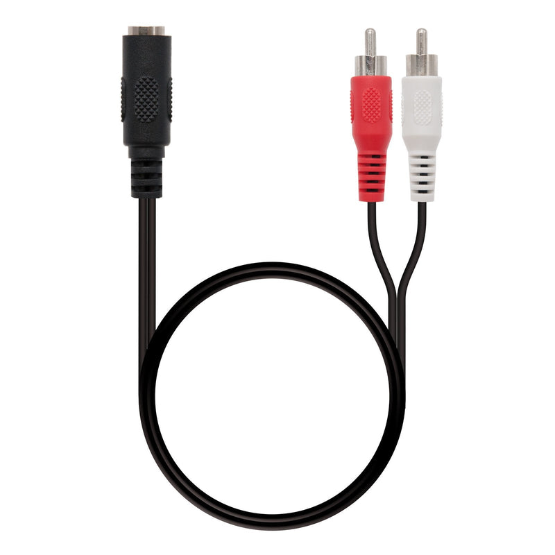 Nanocable Cable Audio Stereo Jack 3.5MM Female a 2X Rca Male 1.50M - Black