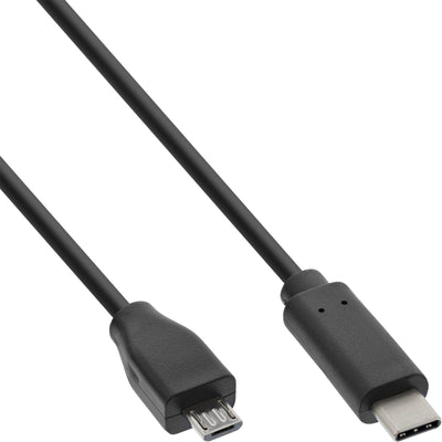 Inline Cable USB 2.0, Type-c Male a Micro-b Male Black 1M — image 1