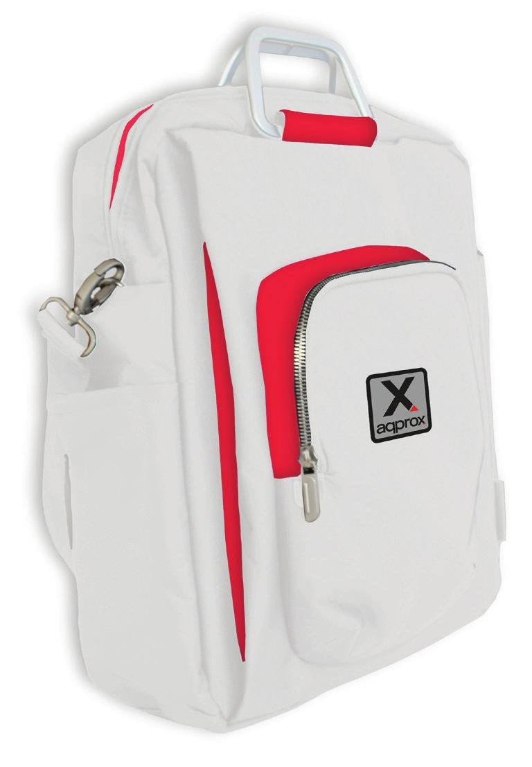 Approx Backpack Laptop 15.6\1 Nylon Design Colour White/Red