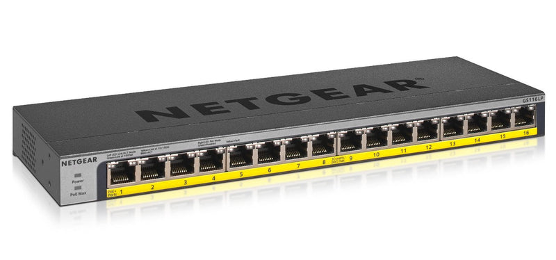 NETGEAR Switch GS116LP-100EUS 16XGIGABIT/Pared+rac GS116LP-100EUS