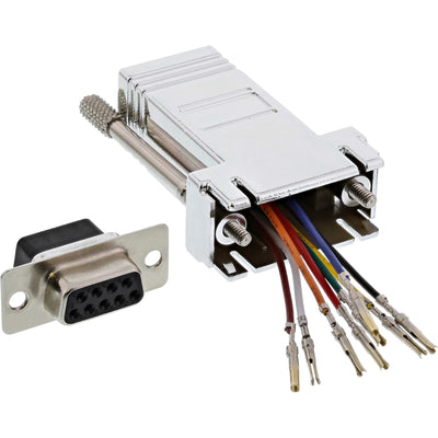 Inline Adapter DB9 Female a RJ45 8P8C Female Housing Metal — image 1