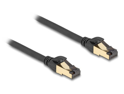 Delock 80246 Network Cable RJ45 CAT.6A Male a Male S/FTP Black 30CM, With Cable CAT.7 Bruto Apto Uso Industria — image 1