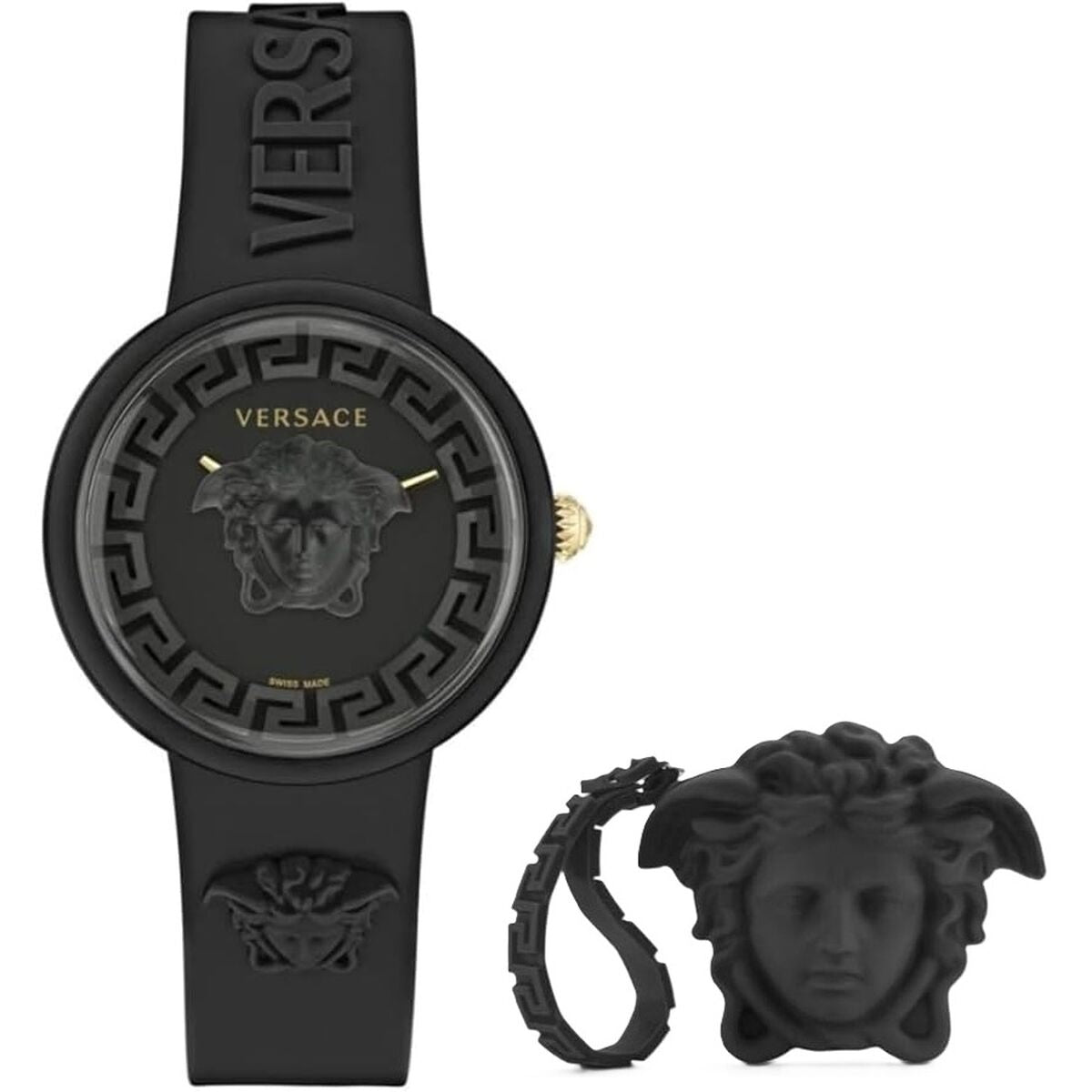 Versace Ladies' Watch Versace Medusa Pop 3H + Versace Black Silicon Purse (Ø 39 Mm)