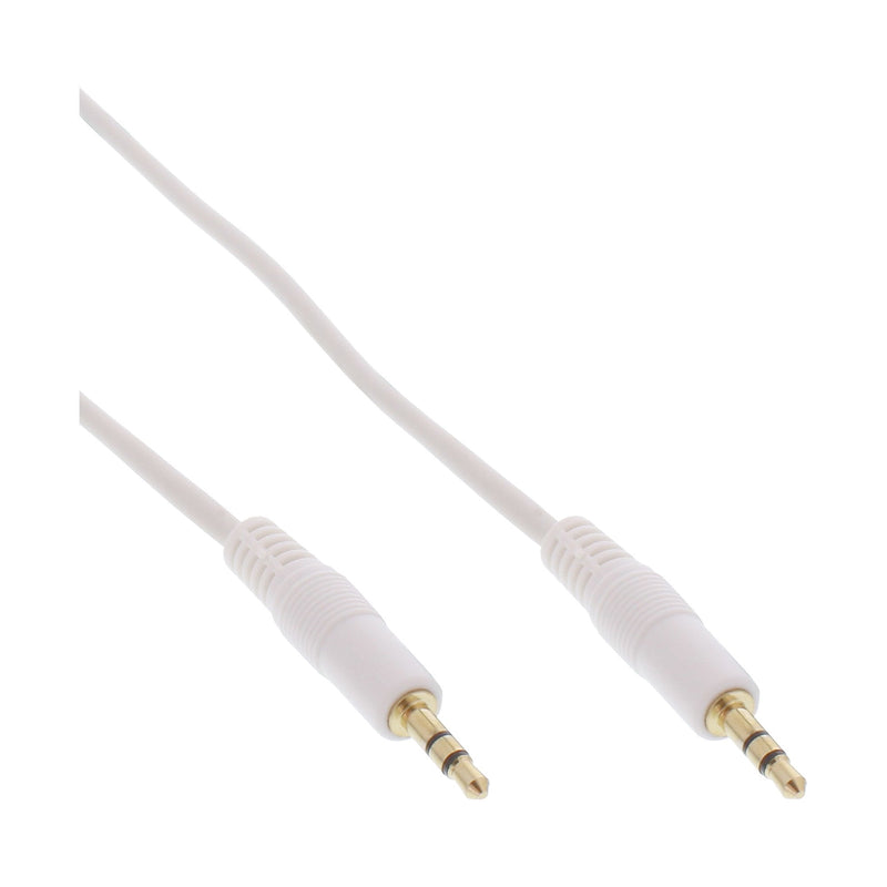 Inline Cable Audio Jack Stereo 3,5MM a Jack White / Gold 2M