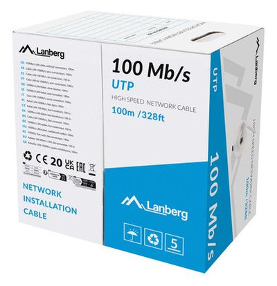 Cable LAN UTP 100MB/S Drut Cca 100M Grey — image 1