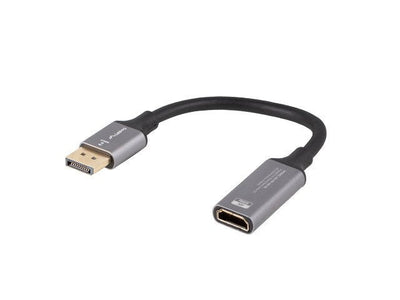 Adapter DisplayPort(m)- HDMI(F)4K Na Kablu 20CM Srebrny — image 1