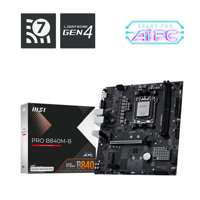 MSI Motherboard Pro B840M-B Pci- And 16X GEN4, M.2 GEN4 911-7E76-002 — image 1