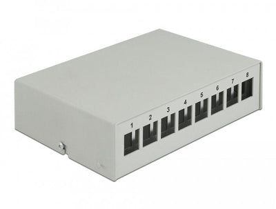Delock Keystone Patchpanel 8 Port Grey — image 1