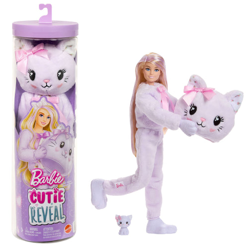Muñeca Gatito Lila Cutie Reveal Lazos Dulces Barbie — image 1