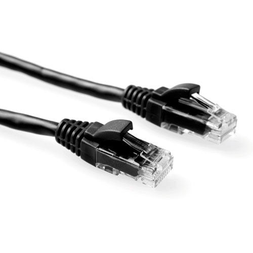 Black 3 Meter U UTP CAT.6 Patch Cable Snagless With RJ45 Connectors