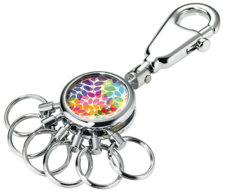 Troika Keyring Colourful Leaves Anilla Multicolour Silver